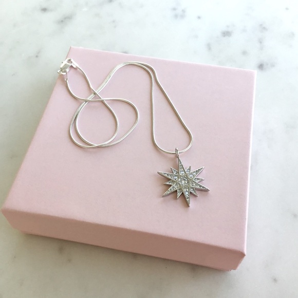 Sterling Silver Cz Star Necklace - Picture 10 of 13